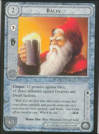 Middle-Earth: The Wizards (Base Set) card 38 Balin
