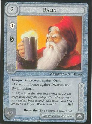 Middle-Earth: The Wizards (Base Set) card 38 Balin