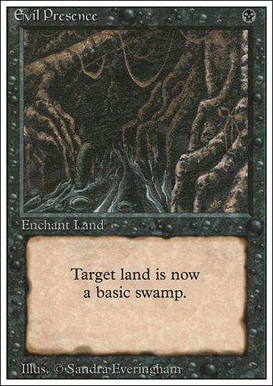 Magic the Gathering: Revised (Base Set) card 110 Evil Presence
