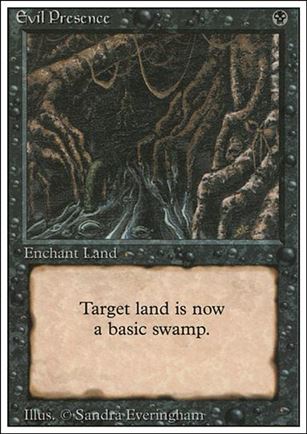 Magic the Gathering: Revised (Base Set) card 110 Evil Presence