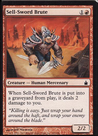 Magic the Gathering: Ravnica (Base Set)  card 142 Sell-Sword Brute