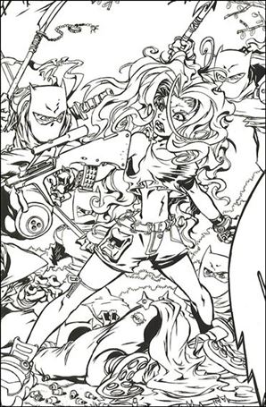 Assassin School (2004) issue 0-B Enrique Corts Black & White Cover