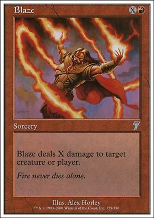 Magic the Gathering: 7th Edition (Base Set) card 175 Blaze