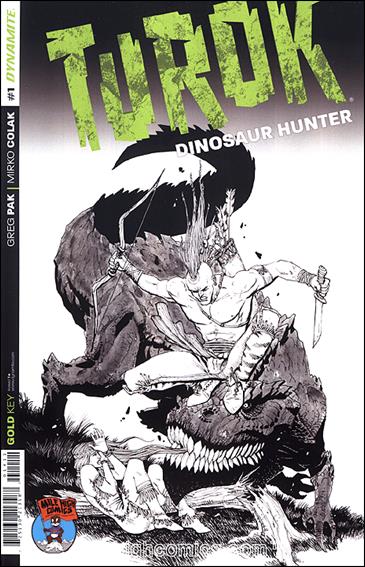 Turok: Dinosaur Hunter (2014) issue 1-ZG Lui Antonio Mile High Comics B&W Cover 1/25