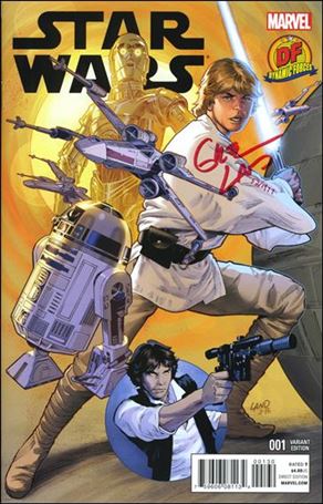 Star Wars (2015) issue 1-QW DF Land Cover (Signed in Red by G. Land) 1/1977