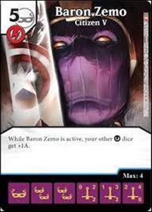 Marvel Dice Masters Civil War card M2016 . 7 Baron Zemo: Citizen V