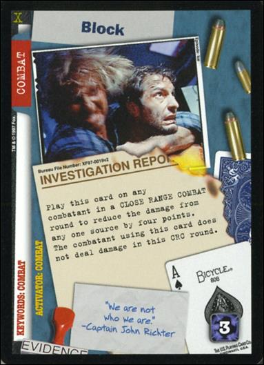 X-Files: The Truth Is Out There (Base Set) card XF97-0019v2 Block