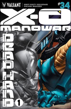 X-O Manowar (2012)  issue 34 Lewis LaRosa Overlay Cover