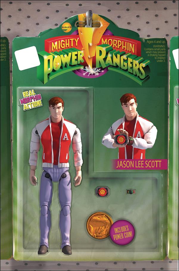 Mighty Morphin Power Rangers issue 16-B Haskell Mackowski Action Figure Cover