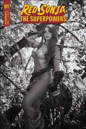 Red Sonja: The Superpowers issue 1-N 1:25 Black & White Cosplay Photo Cover