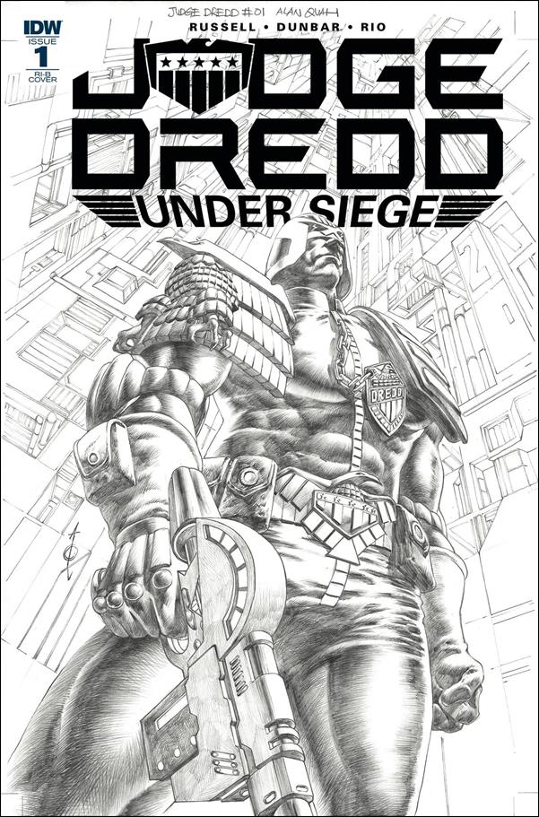 Judge Dredd: Under Siege issue 1-D Alan Quah 1:20 Black and White Cover