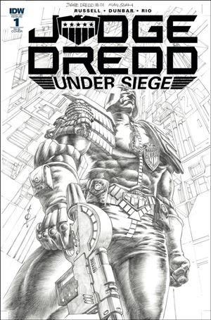 Judge Dredd: Under Siege issue 1-D Alan Quah 1:20 Black and White Cover