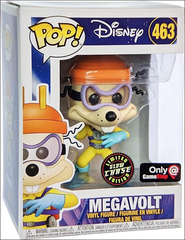 POP! Disney figure 463-B Megavolt (Glow) Chase GameStop Exclusive