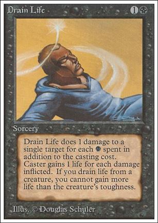 Magic the Gathering: Unlimited (Base Set) card 106 Drain Life