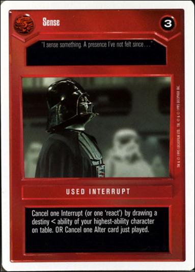 Star Wars: Premiere Unlimited (Base Set) card 115 Sense