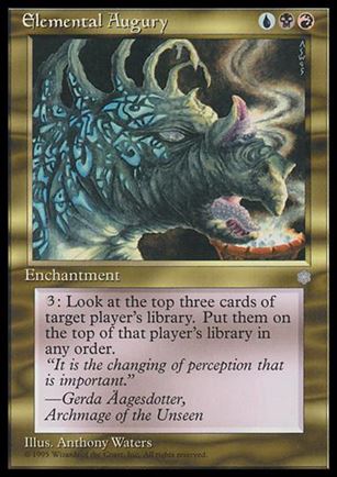 Magic the Gathering: Ice Age (Base Set) card 286 Elemental Augury