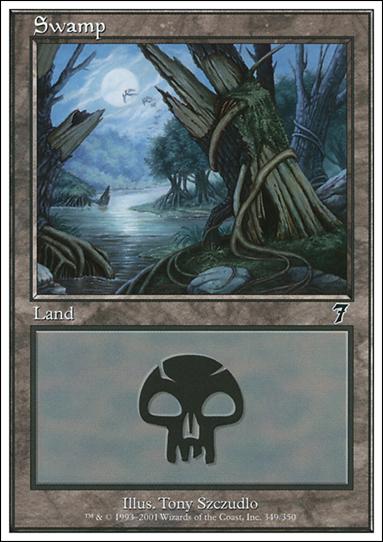 Magic the Gathering: 7th Edition (Base Set) card 349 Swamp