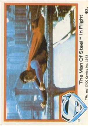 Superman (Movie) Series 1 (Base Set) card 40 The Man Of Steel In Flight