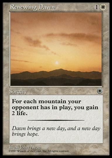 Magic the Gathering: Portal (Base Set) card 23 Renewing Dawn