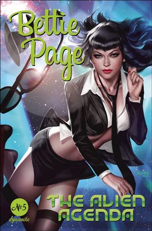 Bettie Page: The Alien Agenda issue 5-B Josh Burns Cover