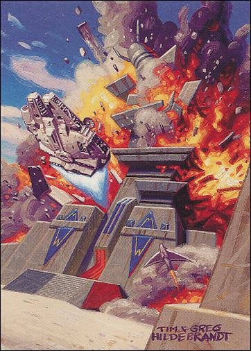 Star Wars: Shadows of the Empire (Base Set) card 65 Xizor's Castle Blows Up