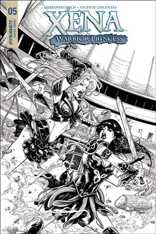 Xena: Warrior Princess (2018) issue 5-D Vicente Cifuentes 1:20 Black & White Cover