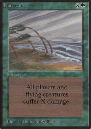 Magic the Gathering: Limited Edition Beta (Base Set) card 201 Hurricane