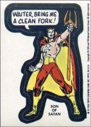 Marvel Super Heroes Stickers (Base Set) card NN28 Son of Satan - 