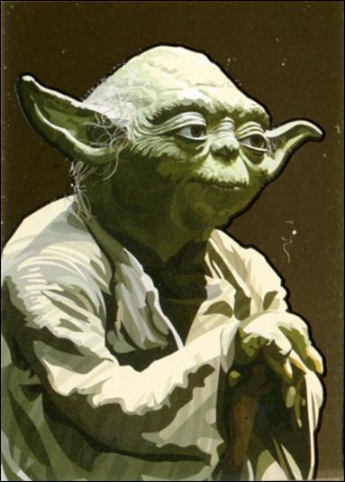 Star Wars Galaxy: Series 5 (Foil Subset) card 15-B Yoda Bronze Foil
