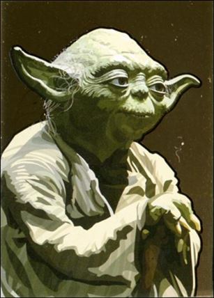 Star Wars Galaxy: Series 5 (Foil Subset) card 15-B Yoda Bronze Foil