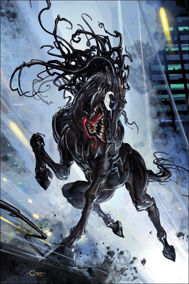 Venom War (2024) issue 1-L Clayton Crain 1:25 Venom Horse Virgin Cover