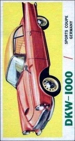 Sports Cars (1961) (Base Set) card 40 DKW-1000