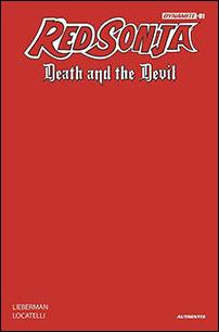 Red Sonja: Death and the Devil issue 1-T Red Blank Authentix Sketch Cover