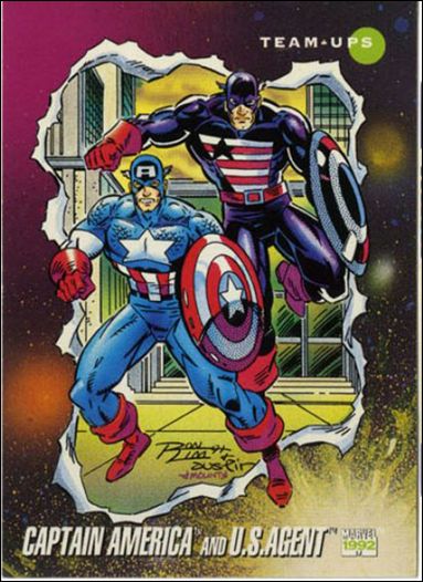 Marvel Universe: Series 3 (Base Set) card 83 Captain America and U.S.Agent