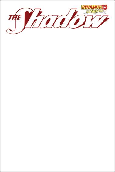 Shadow (2012) issue 13-F Blank Authentix Cover