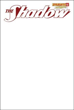 Shadow (2012) issue 13-F Blank Authentix Cover