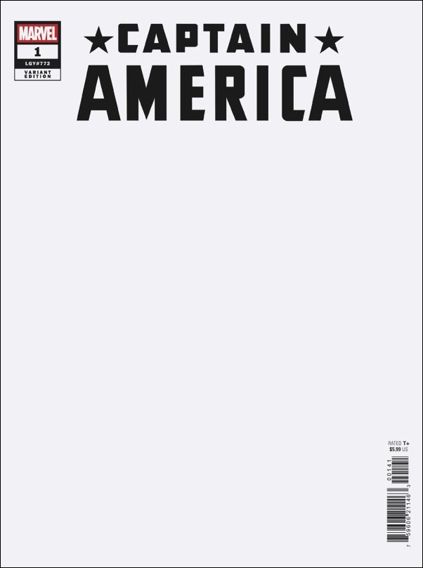 Captain America (2025) issue 1-H Blank Sketch Cover