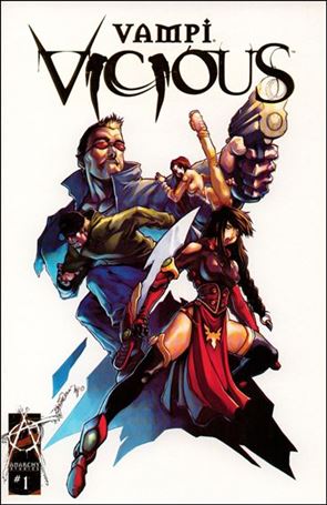 Vampi Vicious issue 1-G Kevin Lau Royal Blue Foil Cover w/ COA 1/100