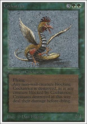 Magic the Gathering: Unlimited (Base Set) card 190 Cockatrice