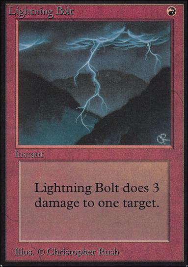 Magic the Gathering: Limited Edition Alpha (Base Set) card 161 Lightning Bolt