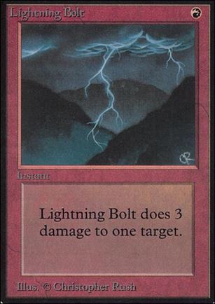 Magic the Gathering: Limited Edition Alpha (Base Set) card 161 Lightning Bolt