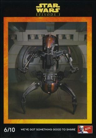 Star Wars: Episode I The Phantom Menace Kentucky Fried Chicken AUS (Promo) card 6/10 Destroyer Droid