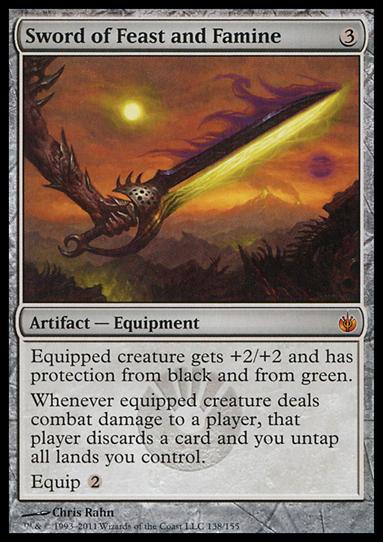 Magic the Gathering: Mirrodin Besieged (Base Set) card 138 Sword of Feast and Famine