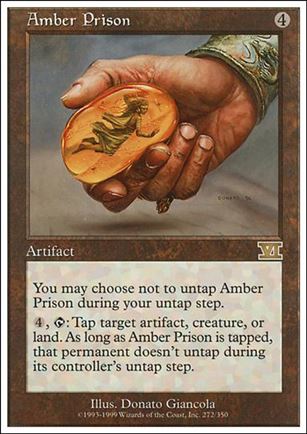 Magic the Gathering: 6th Edition (Base Set) card 272 Amber Prison