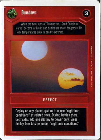 Star Wars: Premiere Unlimited (Base Set) card 63 Sunsdown