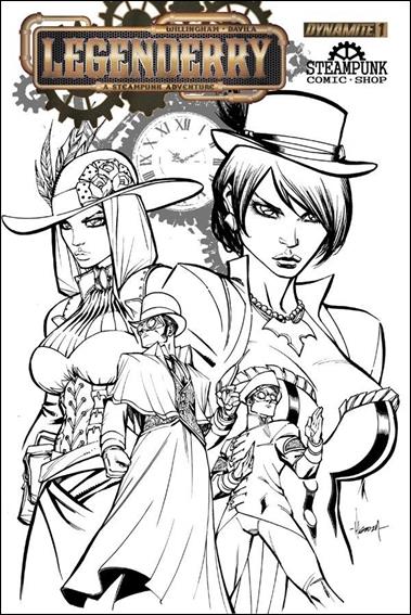 Legenderry: A Steampunk Adventure issue 1-S Ale Garza Steampunk Comic B&W Cover 1/500