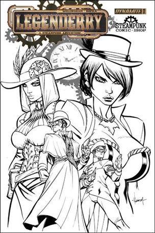 Legenderry: A Steampunk Adventure issue 1-S Ale Garza Steampunk Comic B&W Cover 1/500