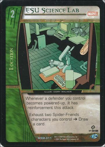 Web of Spider-Man VS System (Base Set) card 11 ESU Science Lab