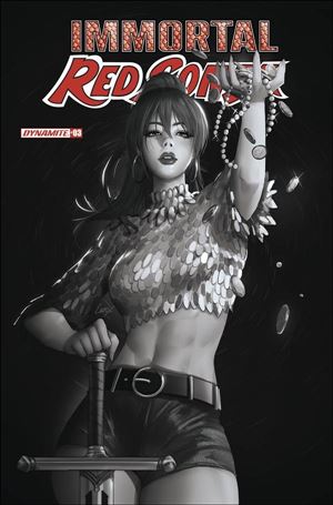 Immortal Red Sonja issue 3-J Leirix Li 1:10 Black & White Cover