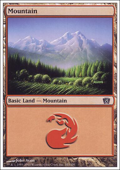 Magic the Gathering: 8th Edition (Base Set) card 343 Mountain